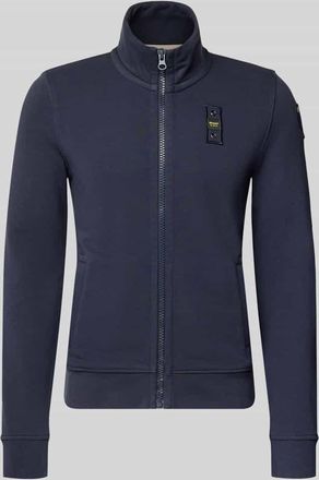 Blauer Sweatjacke mit Stehkragen Modell City New in Marine, Gr&ouml;&szlig;e XXXL