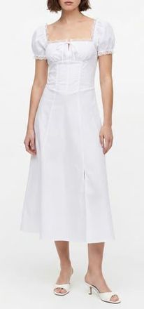 By Design Juniper Lace Trim Midi Dress in White at Nordstrom Rack, Size X-Small