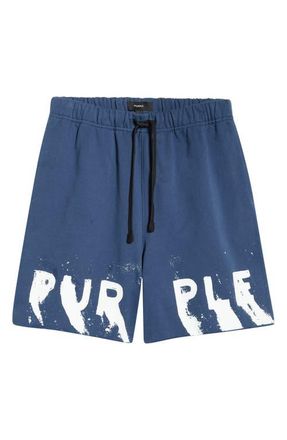 Purple Cotton Fleece Shorts in Blue at Nordstrom, Size Xx-Large