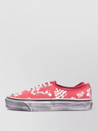 Vans canvas lace sneakers floral pattern silk