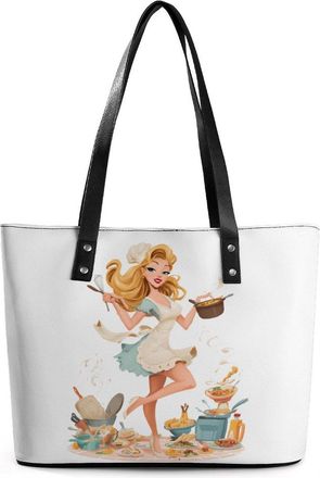 Generic Pinup Women Cooking Food Tote Bags for Women Cute Shoulder Purses Handbags