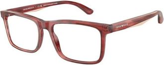 Emporio Armani Eyeglasses - Heren - Brillen - Rood - 56 MM - Accessoires