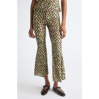 Siedres Jeslynn Velvet Devor&eacute; Flared Pants in Black Multi at Nordstrom, Size Small