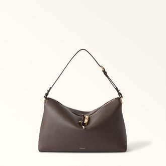 Furla Debby Borsa A Spalla L Cioccolato Marrone Pelle Di Vitello Notte + Pelle Di Vitello Sidney Donna