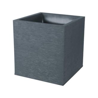 Eda Eda - Vaso Cuadrado Graphit - 39 X 39 X 43 Cm - 35 L - Gris Antracita
