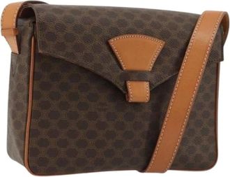 Celine Pre-owned Cross Body Bags, female, Brown, Size: ONE SIZE Pre-owned Vintage Macadam PVC Shoulder Bag