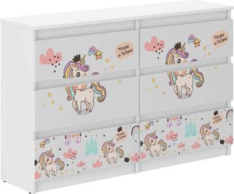 OEM C&oacute;moda Infantil R-120 Unicornio Arco&iacute;ris