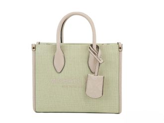 Michael Kors Michael Kors Mirella Small Powder Blush Canvas Shopper Crossbody Handbag Womens Purse