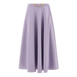 Elisabetta Franchi Midi Skirts, female, Purple, Size: XS Skirts
