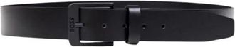 HUGO BOSS Leren Riem met Klassiek Design - Heren - Riemen - Zwart - ONE Size - Leer - Accessoires