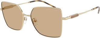 Emporio Armani Square Metal Zonnebrillen - Dames - Zonnebrillen - Geel - 56 MM - Accessoires