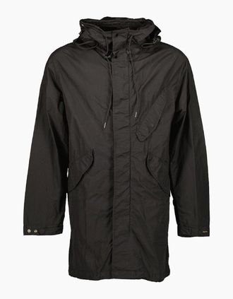 C.P. Company Mens Flatt Nylon Goggle Parka - Black - Size: 40/Regular