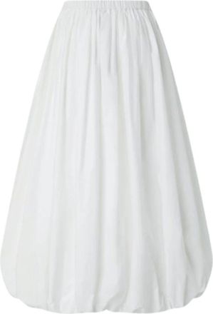 Pinko Johnny Gonna Popeline Rok - Dames - Maxi Rokken - Wit - 2XS - Katoen - Rokken