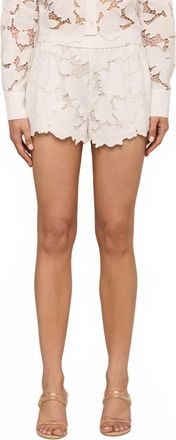 L'agence Womens Laina Eyelet Short In Ivory