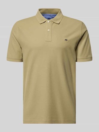 Fynch-Hatton Fynch-Hatton Regular Fit Poloshirt mit Logo-Stitching in Hellbraun, Gr&ouml;&szlig;e 3XL