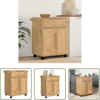 vidaXL Cucina moderna - Carrello da Cucina FLORO Marrone cerato 72,5 x 45 x 80 cm