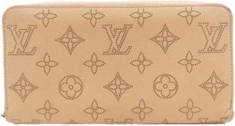 Louis Vuitton Pre-owned Lange portemonnee (bi-fold) - Dames - Vintage Accessoires - Beige - ONE Size - Leer - Vintage