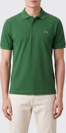 Lacoste Polo classica a maniche corte in cotone con logo patch