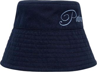 Patou Bucket Hat met logo-borduring - Dames - Hoeden - Blauw - M - Katoen - Accessoires