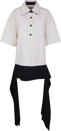 Entire studios 6264 Ponge Polo Top - Dames - Polos - Beige - XS - Tops