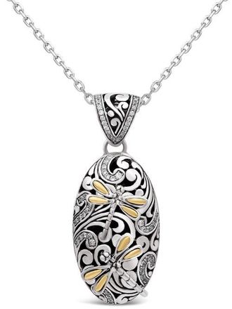 Devata Dragonfly Pendant Necklace in Sterling Silver and 18K Gold at Nordstrom