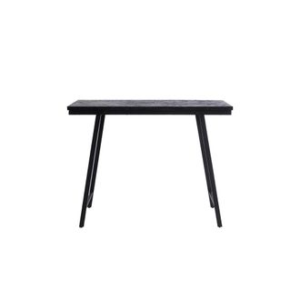 Bazar Bizar Consola de madera de teca y hierro en negro 140x60x103 cm