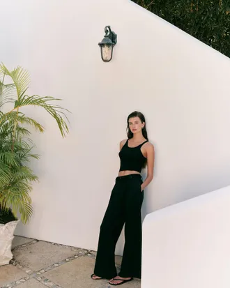 Vuori Clothing Villa Wideleg Trouser | Black | XS, Size Extra Small