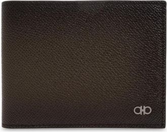 Ferragamo Micro Gancio Bifold Portemonnee - Heren - Portefeuilles - Zwart - ONE Size - Leer - Accessoires
