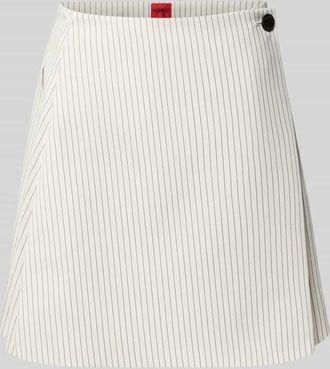 HUGO BOSS Leicht ausgestellter Mini-Rock in Wickeloptik Modell RIBERI in Offwhite, Gr&ouml;&szlig;e 36