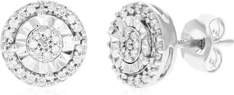 Vir Jewels 1/4 cttw Lab Grown Diamond Composite Earrings in Sterling Silver With Push Backs For Women