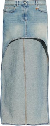 Courr&egrave;ges Asymmetrische Denim Rok - Dames - Spijkerrokken - Blauw - W28 - Denim - Rokken