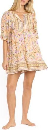 Billabong Ambers Floral Print Minidress in White Cap at Nordstrom Rack, Size Medium