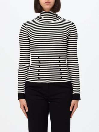 Twin-Set Dolcevita a righe in misto viscosa con vestibilit&agrave; slim