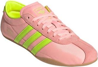 adidas Tokyo Low Top Suede Sneaker in Pink/Solar Yellow/Gum at Nordstrom, Size 6.5