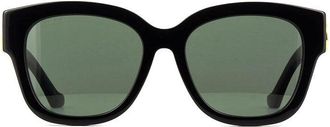 Gucci Iconic Logo-Plaque Frame Sunglasses - Black