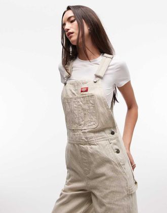 Dickies Hickory - Salopette verde a righe