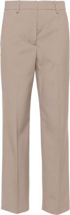 By Malene Birger Igda straight-leg trousers - women - Elastane/Polyester/EcoVero Viscose (LENZING)/Viscose - 36 - Brown