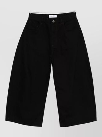 The Attico wide-leg denim cotton trousers