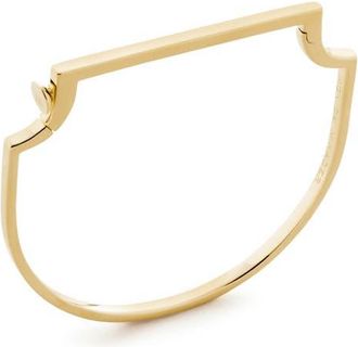 Monica Vinader Signature Skinny Bangle in 14Kt Solid Gold at Nordstrom, Size Small