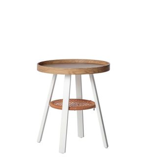 Klast Mesa auxiliar efecto madera natural 50x55 cm