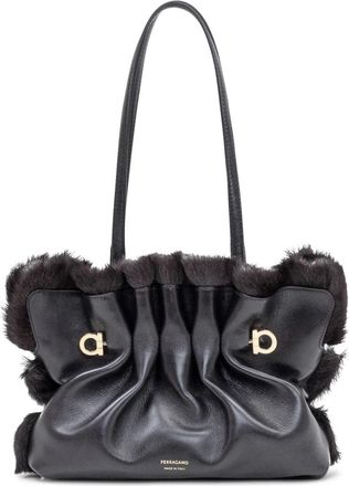 Ferragamo Soft-bag - Dames - Schoudertassen - Bruin - ONE Size - Leer - Tassen