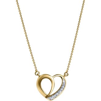 LuvMyJewelry Mirella Love Diamond Necklace in 14K Gold in 14K Yellow Gold at Nordstrom
