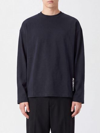 Jil Sander Long-Sleeved Cotton T-Shirt with Contrast Logo