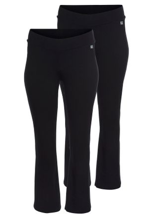 H.I.S Leggings H.I.S, Damen, Gr. 100, K + L Gr, schwarz, Single Jersey, Obermaterial: 95% Baumwolle, 5% Elasthan, unifarben, schmal lang, Hosen Leggings, Gr