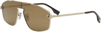 Fendi Accessoires, Heren, Bruin, ONE Size, Authentieke Sky-brillen met Topkwaliteit