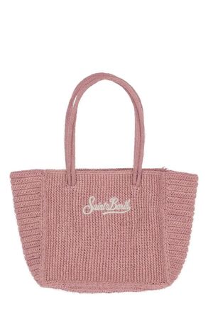 MC2 Saint Barth Medium Woven Tote Bag in Dusty Rose