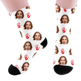 Generic Personalised Socks with Photo Fashion Funny Custom Face Socks Personalised Sock with Dog Pet and Heart Picture Unisex Print Crew Sock Valentines Day G