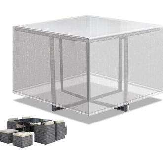 OEM Funda Para Muebles De Exterior, Funda Impermeable Para Muebles De Patio Tipo Cubo, 125x125x71cm Transparente -crezuo
