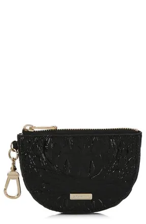 Brahmin Britt Croc Embossed Leather Coin Purse in Black at Nordstrom
