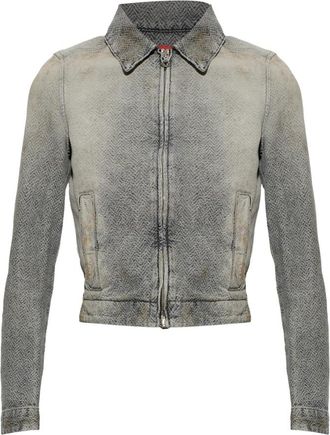 Diesel De-Corb Jas - Dames - Spijkerjassen - Grijs - XS - Katoen - Jassen